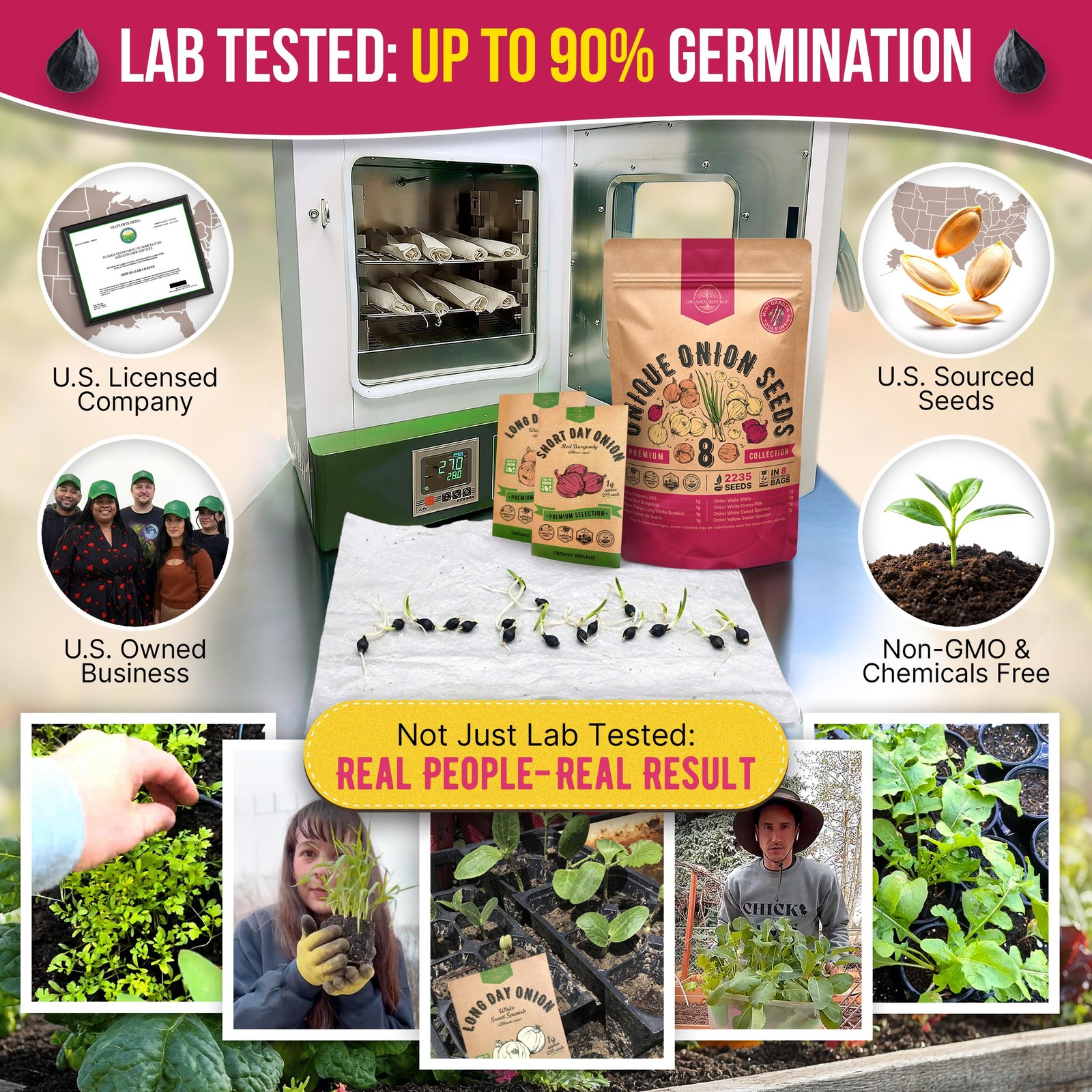 8 Onion Seeds Variety Pack Heirloom, Non-GMO, Sets for Indoors, Outdoors Gard…