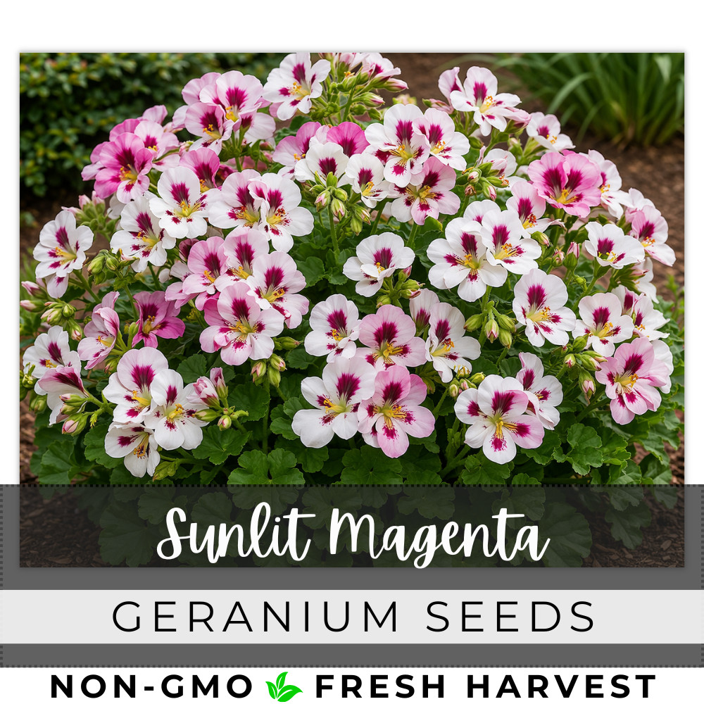 100+ Geranium Seeds – Sunlit Magenta – Fragrant – Fresh Flower Seeds Non GMO