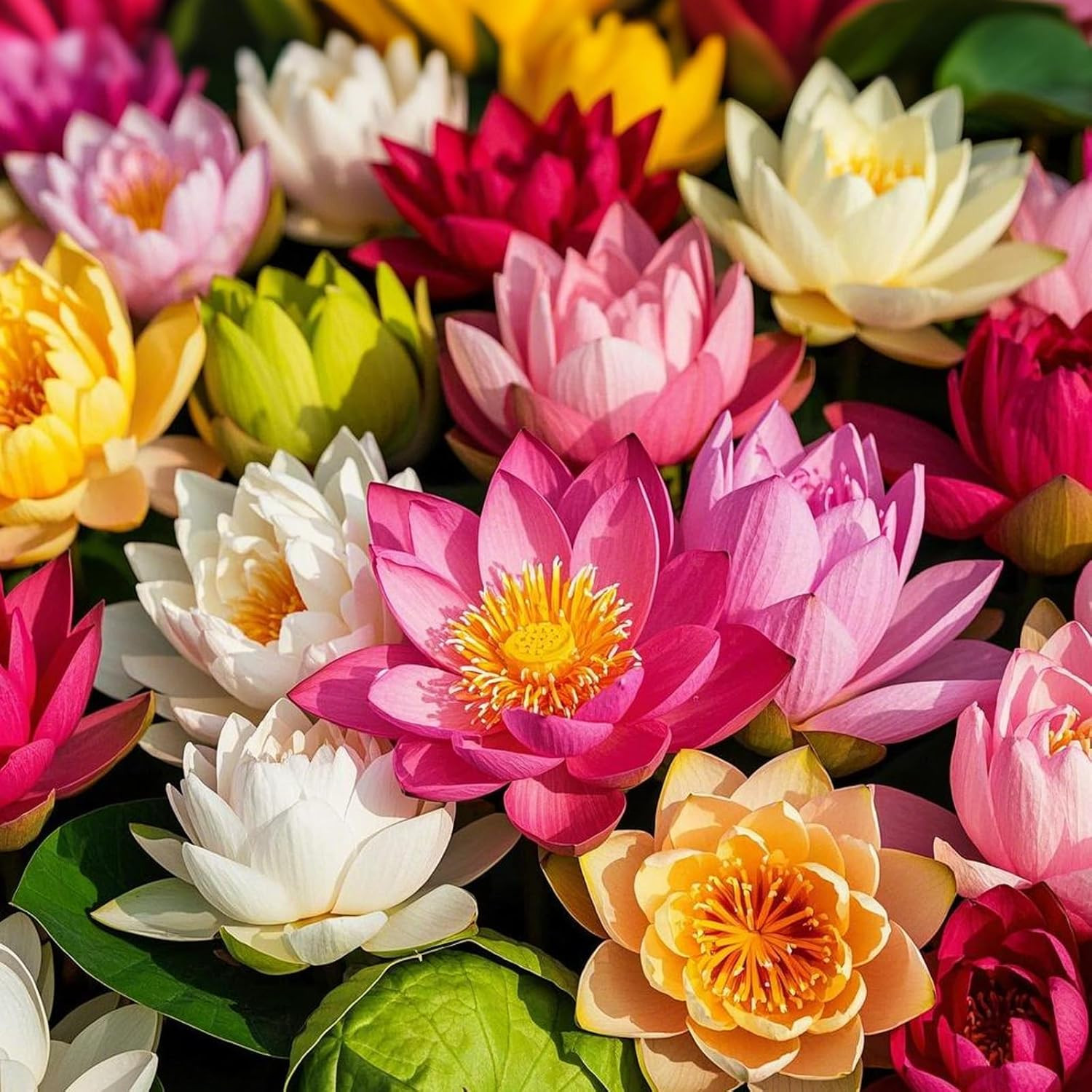 200Pcs Lotus Seeds for Planting – 10 Unique Varieties, Mixed Colors Loto De Cuen