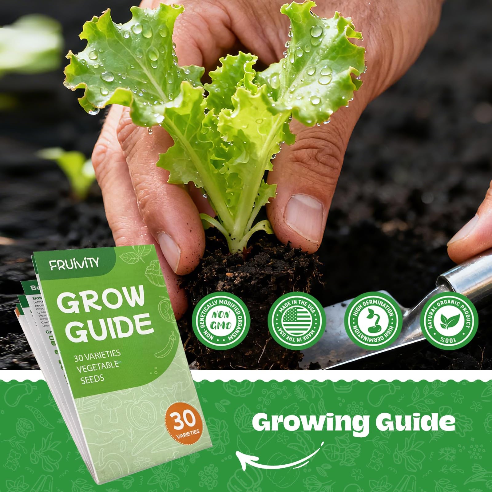 30 Heirloom Variety 18500+ Non-GMO Vegetable Seeds for Garden Indoor Hydroponic