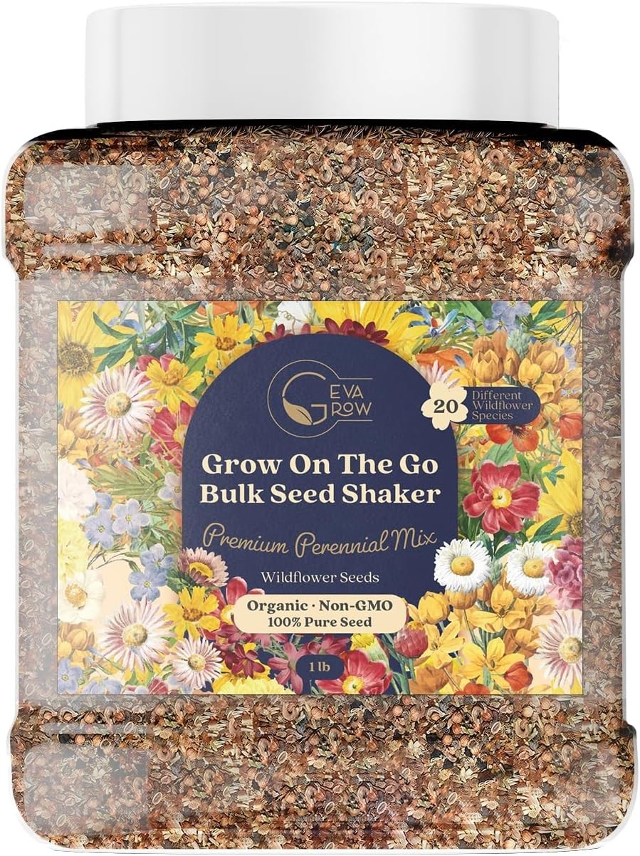 Bulk Wildflower Seed Shaker – Perennial Flower Seeds Mix to Plant Anywhere, b…