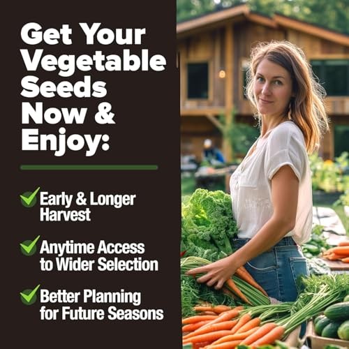 12 Winter Vegetable Seeds Heirloom,Fall & Winter Vegetable Seeds for Planting