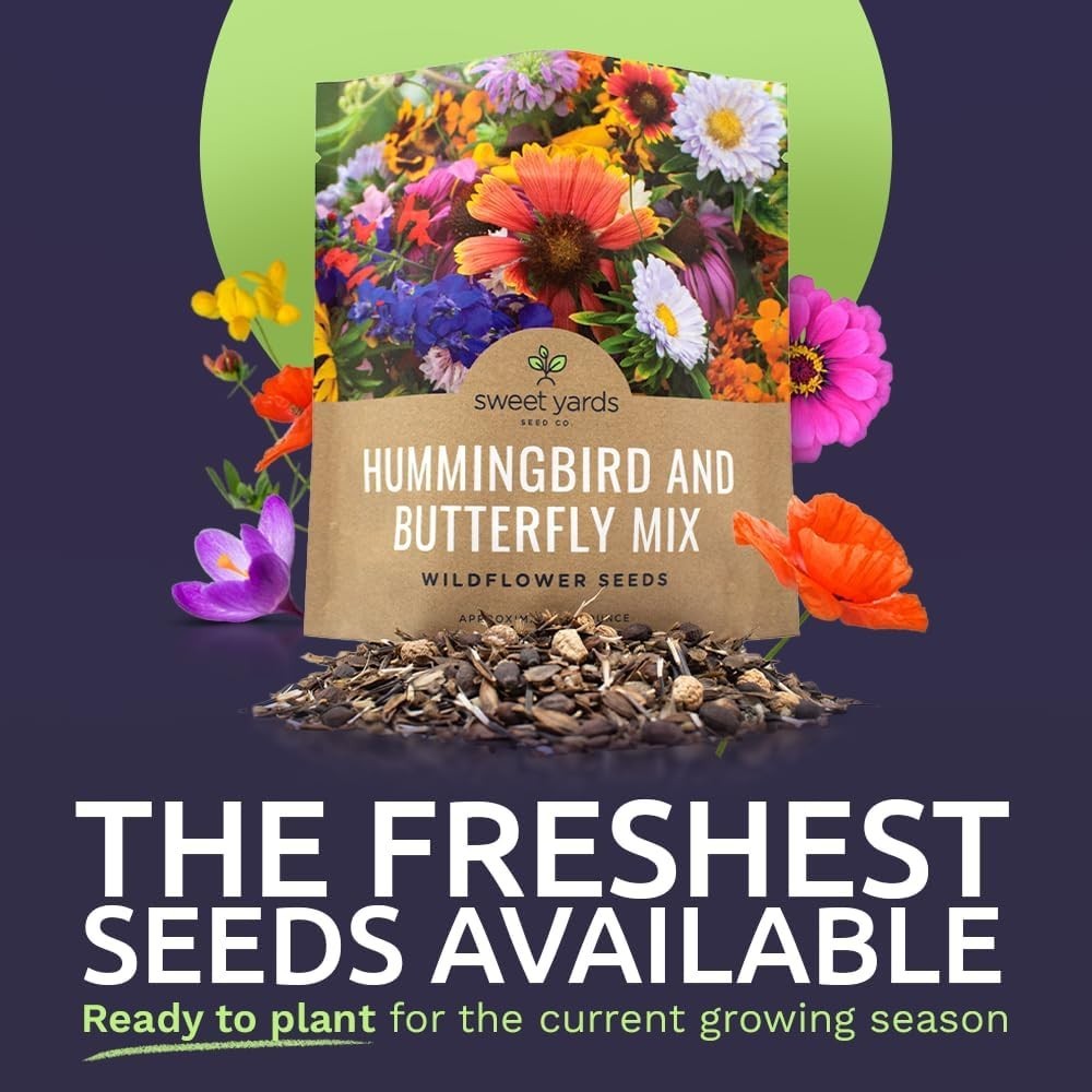 Attract Butterflies & Hummingbirds: 7,500 Heirloom Wildflower Seeds in 1 Ounce