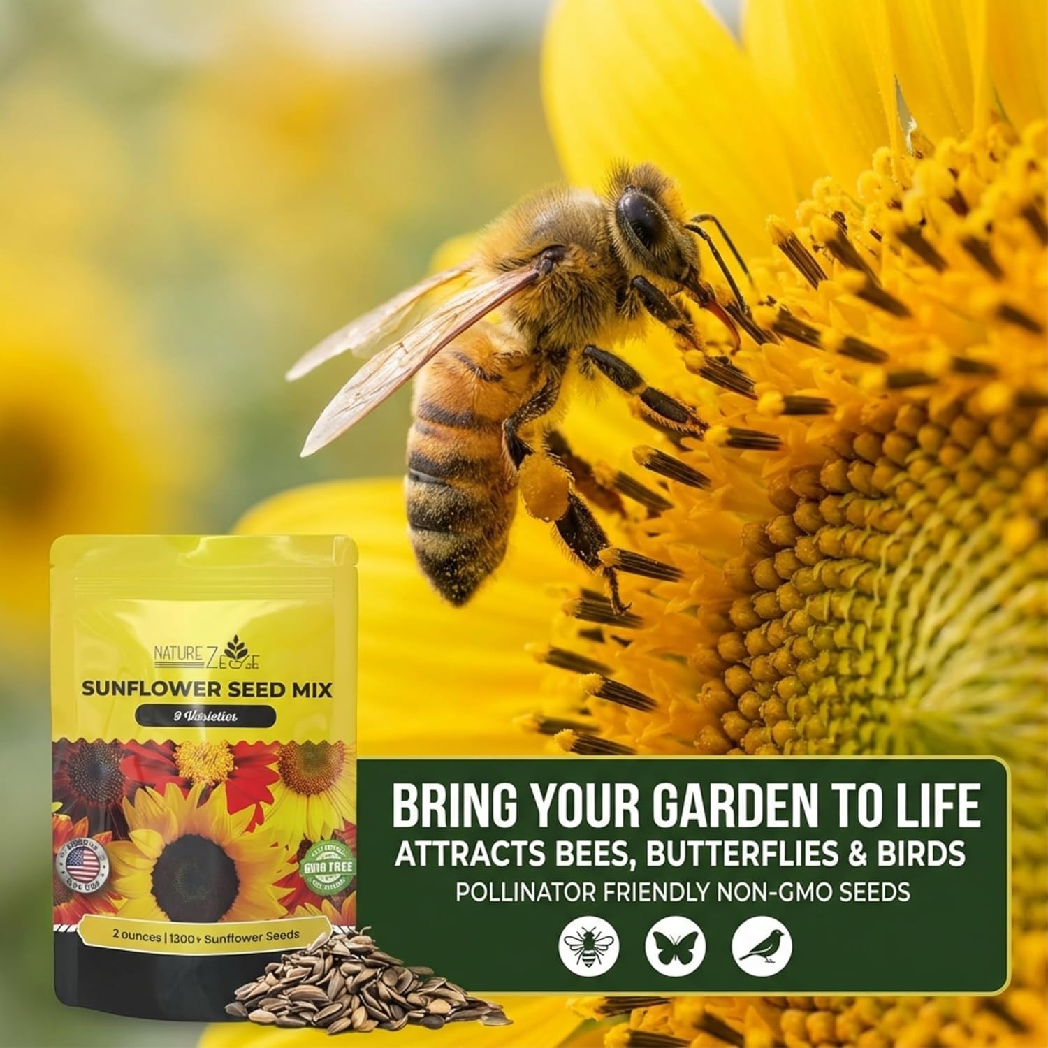 Diverse Sunflower Seeds Collection – Mammoth, Dwarf, Lemon Queen & More