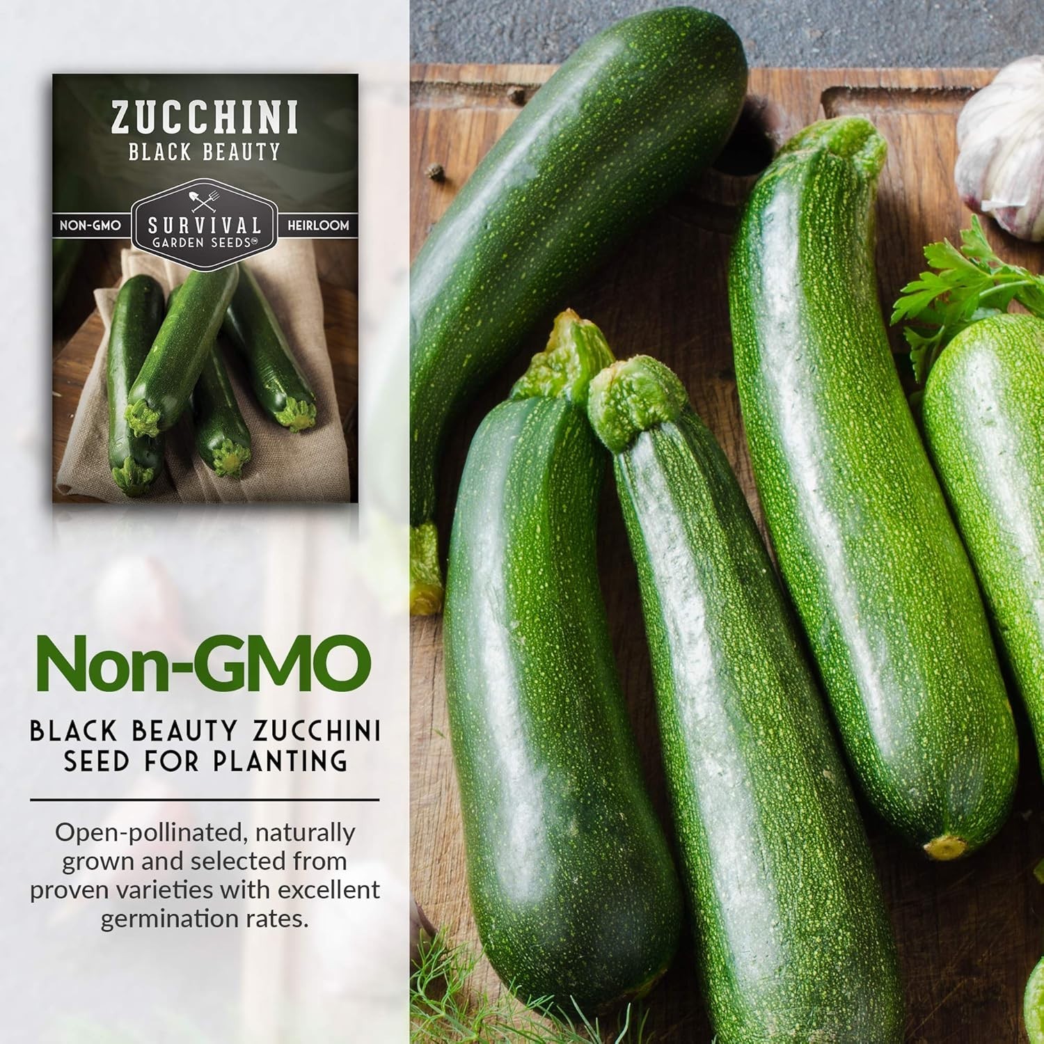 Grow Nutrient-Rich Black Beauty Zucchini – Non-GMO Seeds for Every Gardener