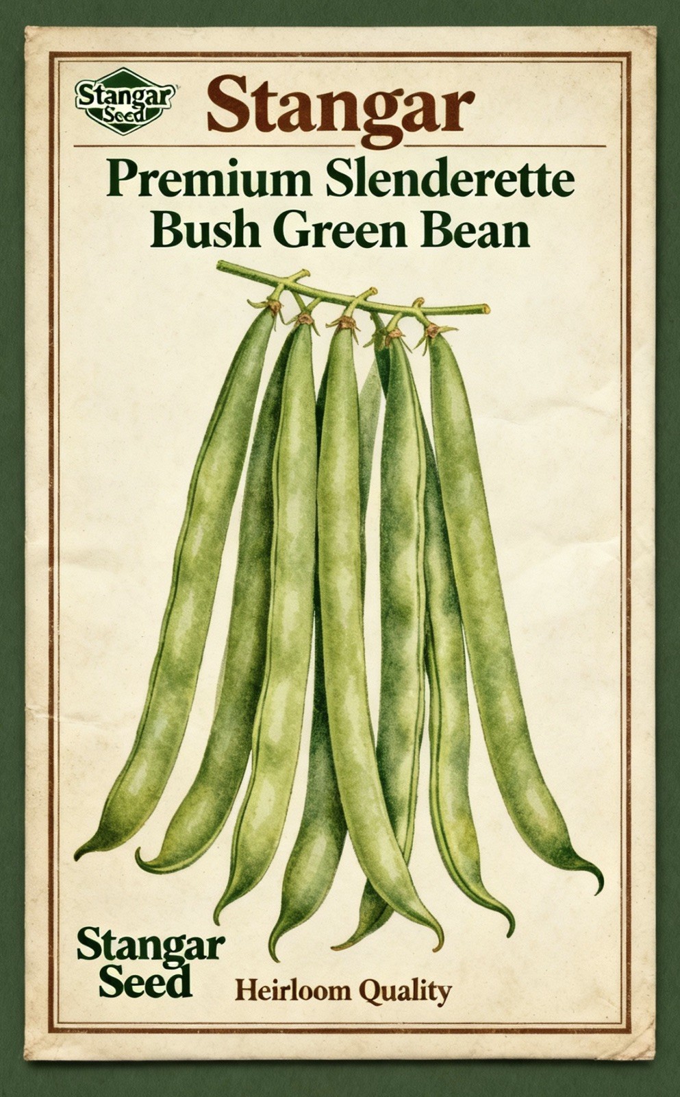 Stangar seeds premium Slenderette Bush green Bean Seeds 2026 USA heirloom