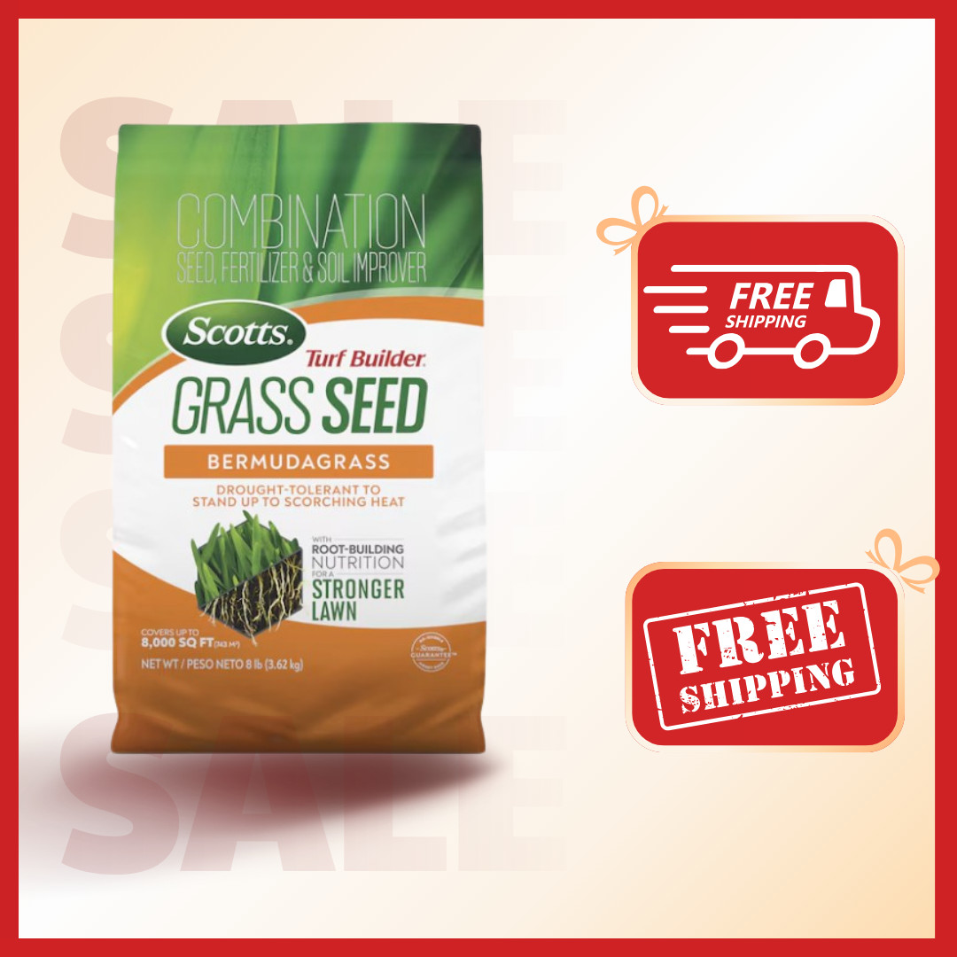 [BIG SALE] Scotts Turf Builder Bermuda Grass Seed 8 lb Covers Up to 10000 Sq Ft