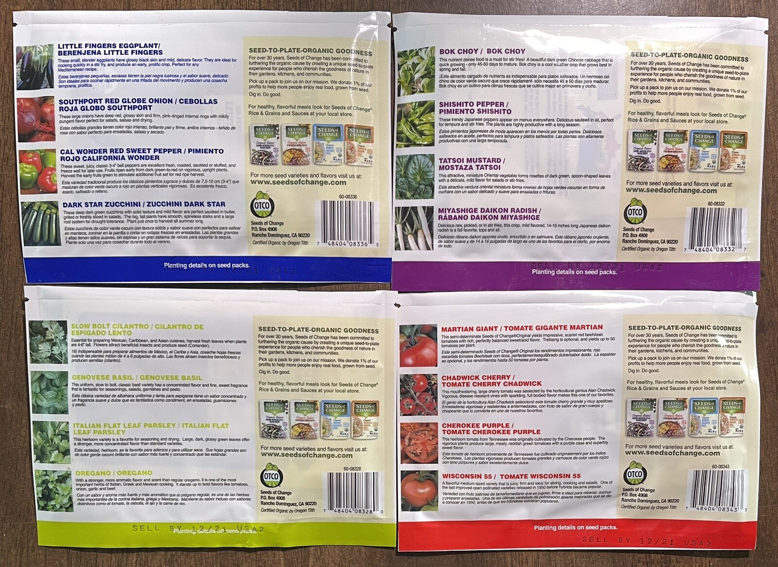 SEEDS OF CHANGE Organic Garden Collection Mediterranean Tomato Culinary Asian 16