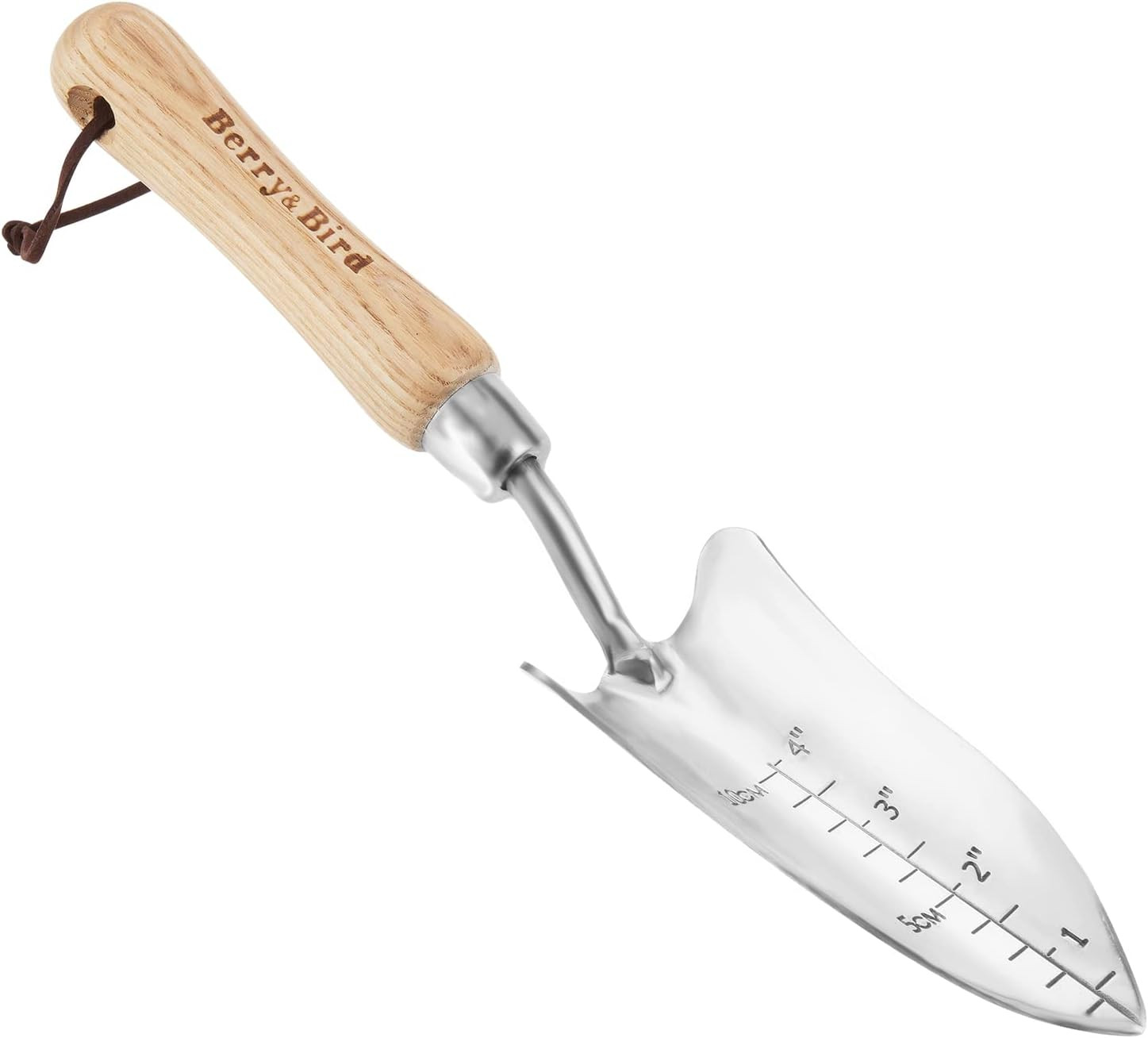 Seeding Widger,Stainless Steel Seed Dibber Tool with Measuring Scale,Wooden Hand