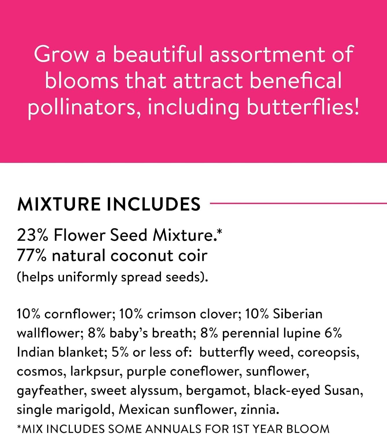 Attract Monarchs with Our 25,000 Non-GMO Wildflower Seeds – Spring Blooming Mix