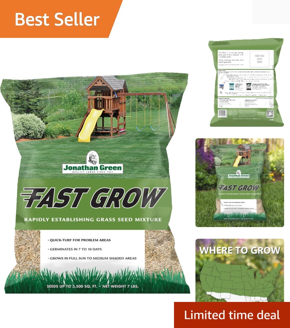 10840 Fast Grow Grass Seed – Cool Season Lawn Seed 7 lb
