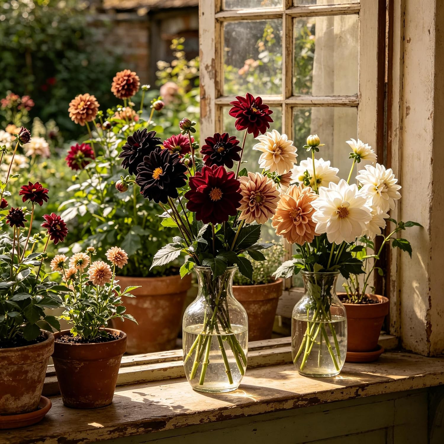 Carpetc 1000+ Mixed Dwarf Dahlia Seeds for Planting, Compact Perennial with Long