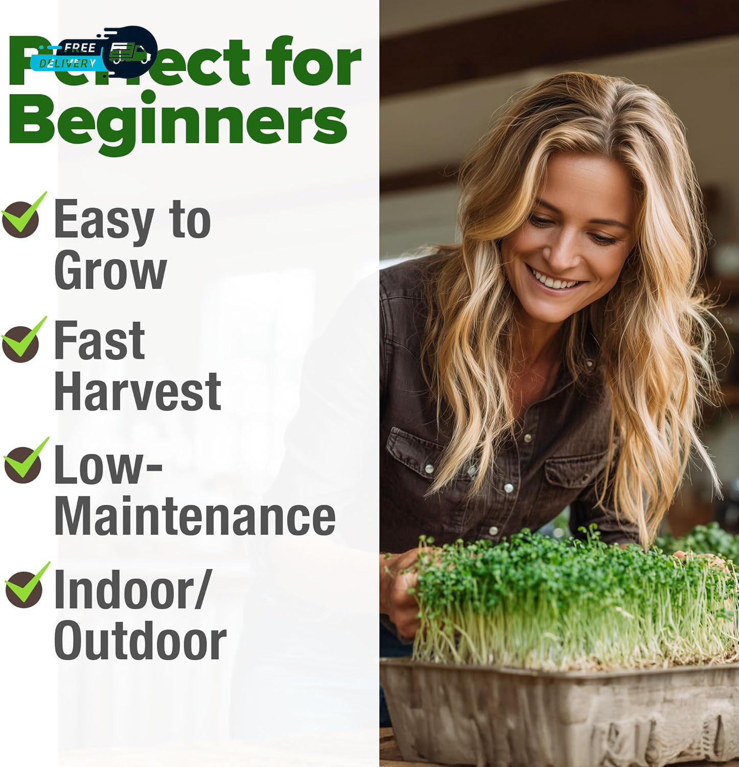 Premium Sprouting Seeds Mix – Microgreens 118 200 Seeds for Indoor Growing