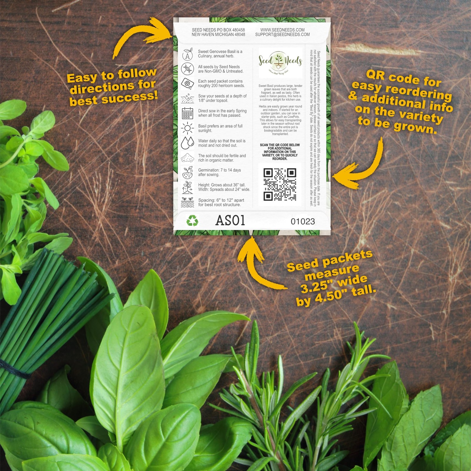 Herb Seeds Variety Pack Culinary Herb Collection (12 Individual Packets for P…