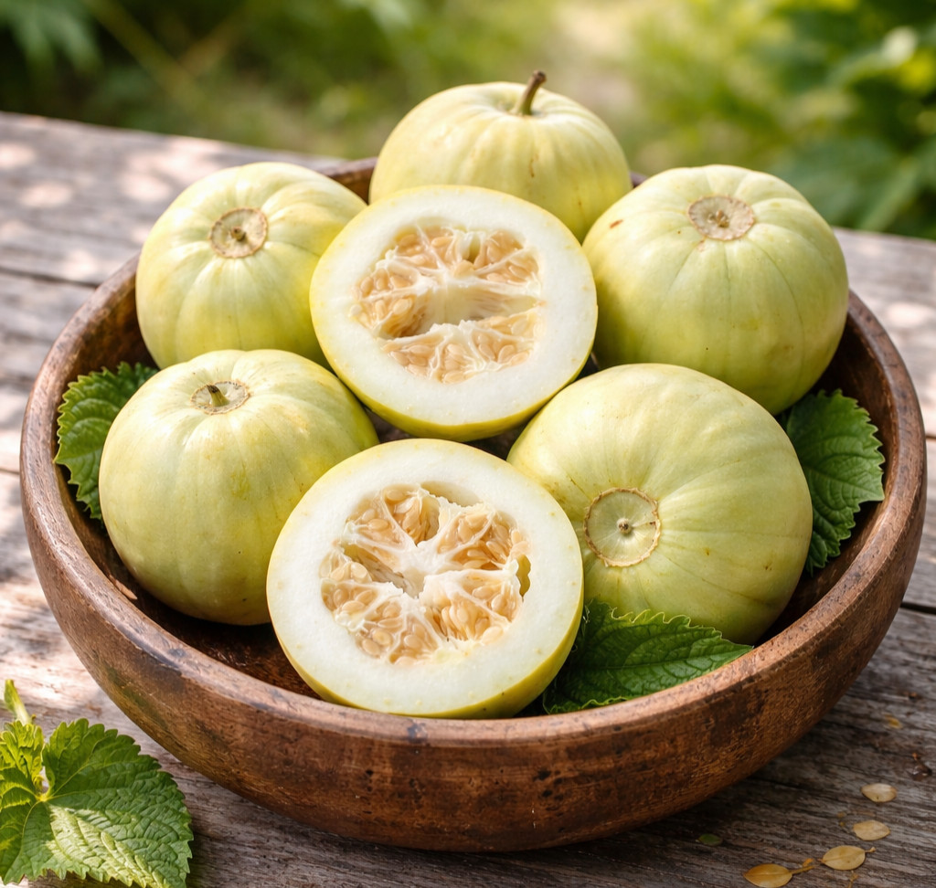 100 Rare Heirloom Sakata’s Sweet Japanese Melon Seeds – Ultra Sweet Desert Melon