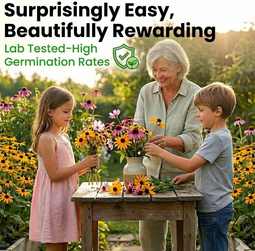 Black Eyed Susan Seeds, 5000 Non-Gmo Heirloom Seeds for Planting