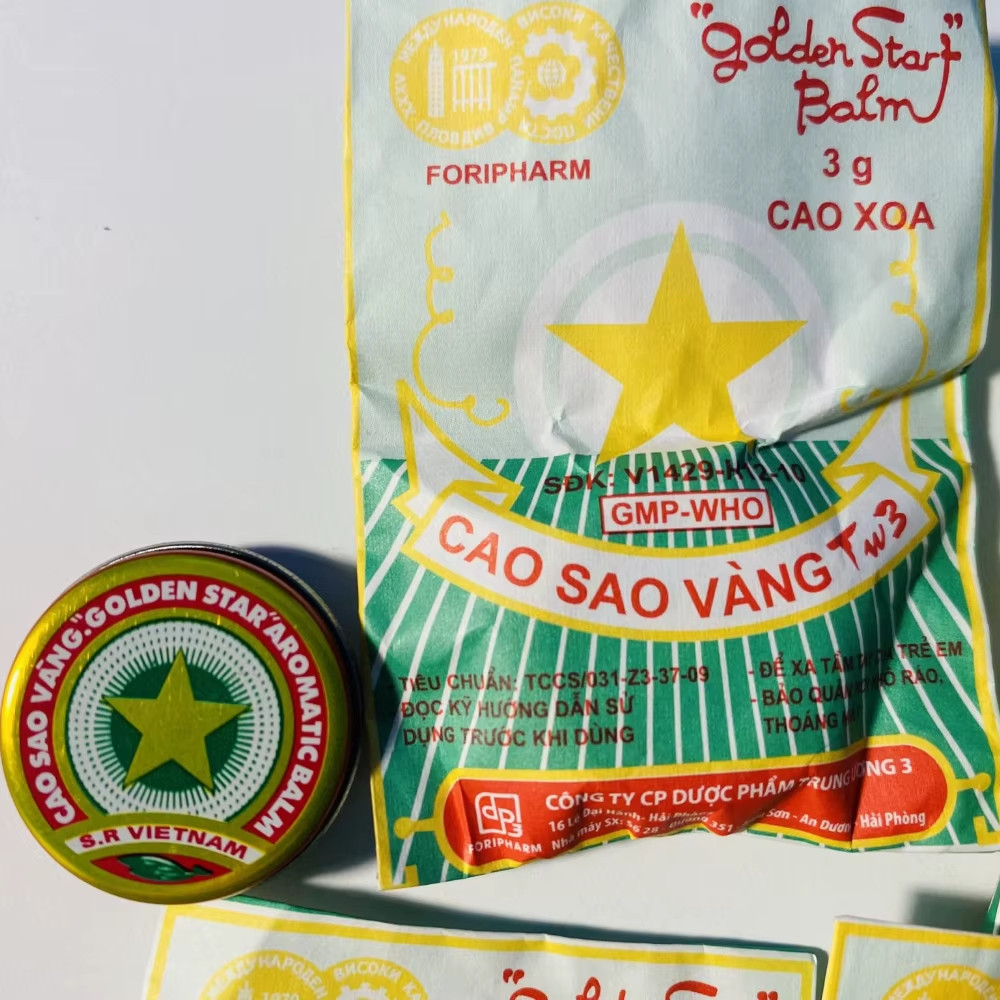 10pcs/bag Cao Sao Vang Vietnam Golden Star Tiger Balm Tiger Head Menthol
