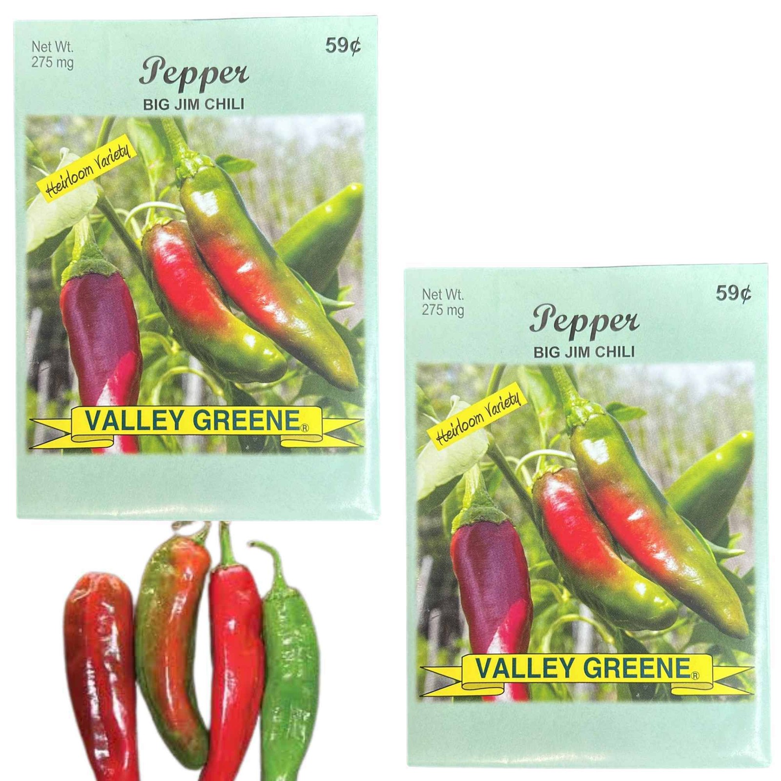 Valley Greene 275mg Big Jim Chili Pepper Seeds: 2CT