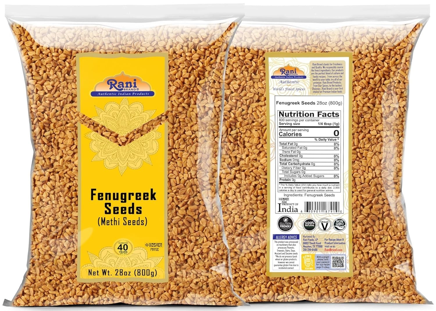Kosher Indian Fenugreek Seeds – & Gluten Friendly
