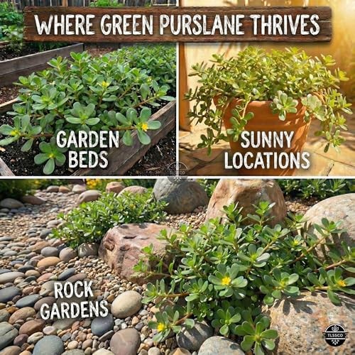3000+ Green Purslane Seeds for Planting, Non-GMO Seeds – Fast-Growing,