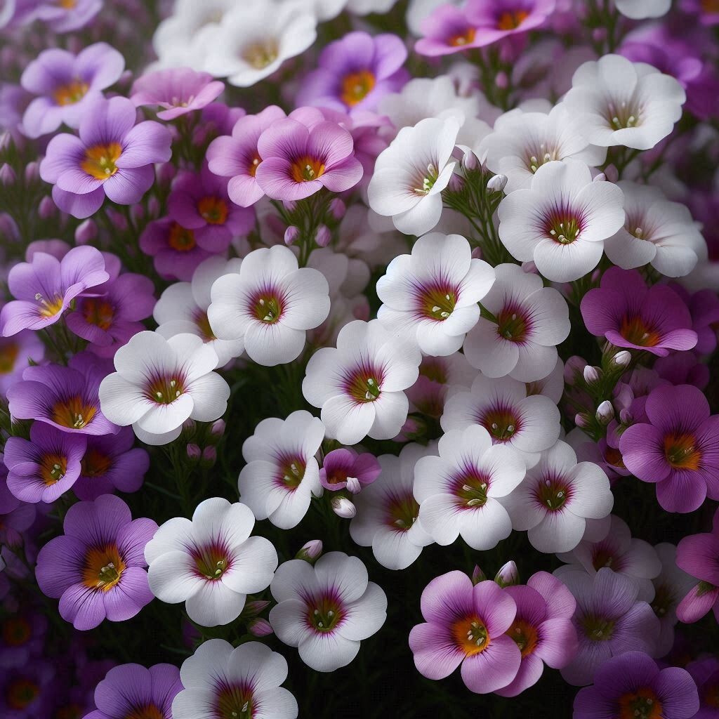 Groundcover aubrieta White & Purple COLOR MIX Rock Cress PERENNIAL Non-GMO