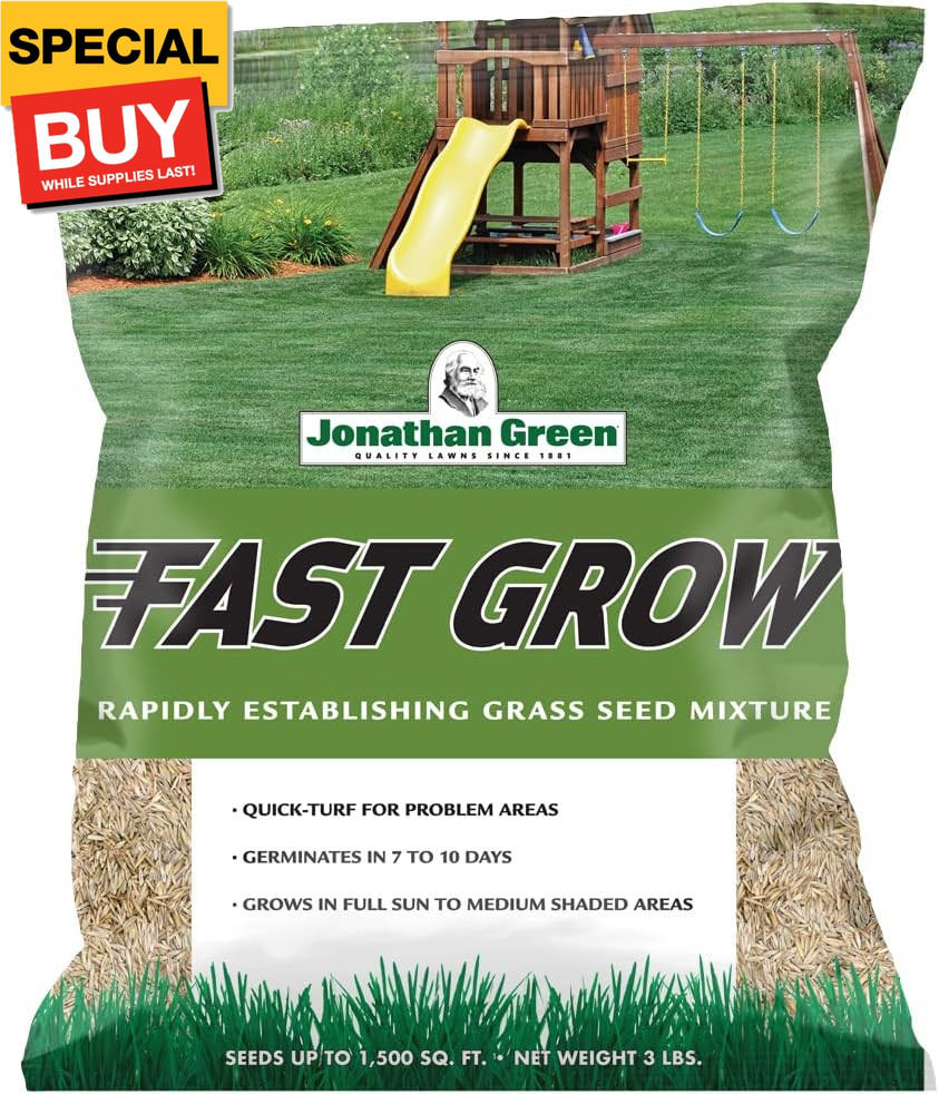 (10820) Fast Grow Grass Seed – Cool Season Lawn Seed (3 lb)