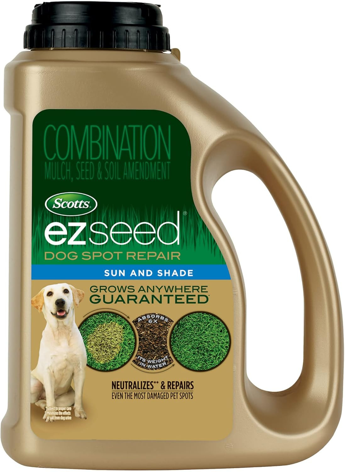 Scotts EZ Seed Dog Spot Repair Sun and Shade, Combination Mulch, Grass Seed Mix