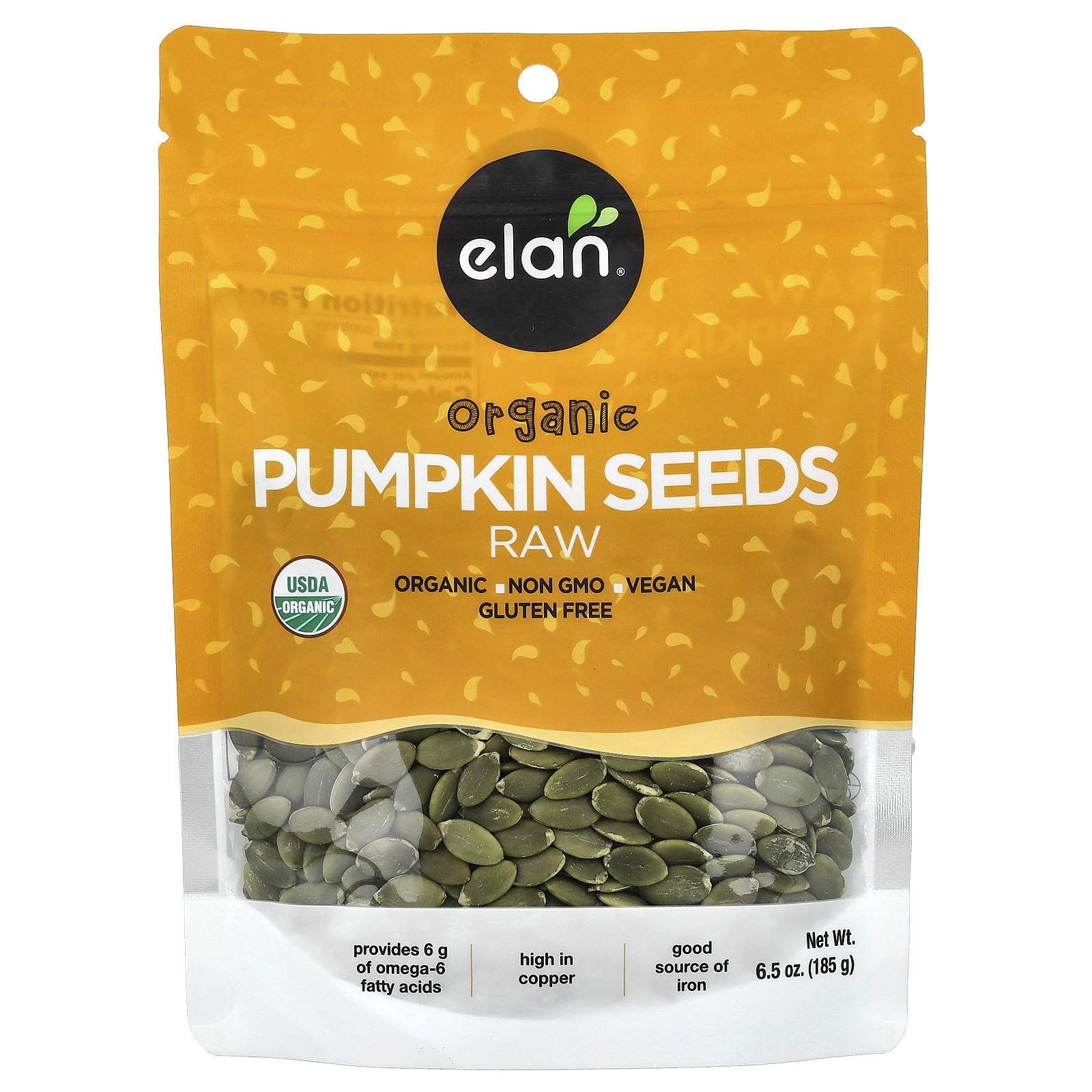 Organic Pumpkin Seeds, Raw , 6.5 oz (185 g)