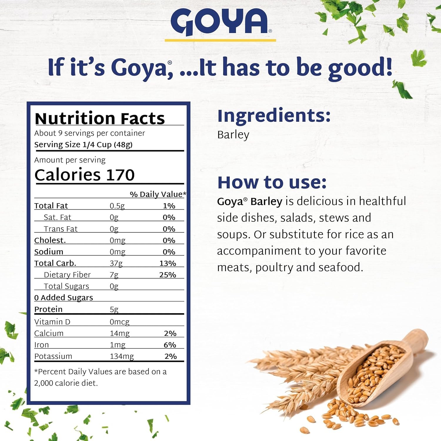 Authentic Dry Barley Grain – 16oz Kosher Certified High Fiber Pantry Staple