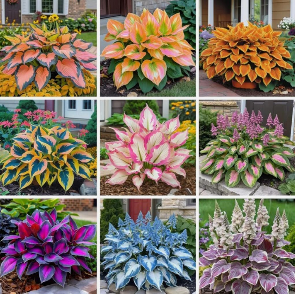 100PCS Heart-Shaped Hosta Seeds Perennial Shade Garden for Planting Outdoor Attr