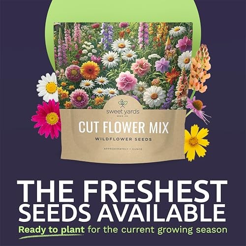Cut Flower Garden Seeds – Extra Large 1 Ounce Packet – Over 7,500 1 Ounce Pouch