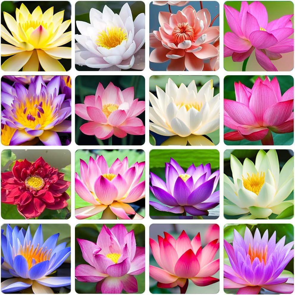 35 Miniature Water Lily Seeds Variety Pack for Bowls, Ponds & Water Gardens Non-