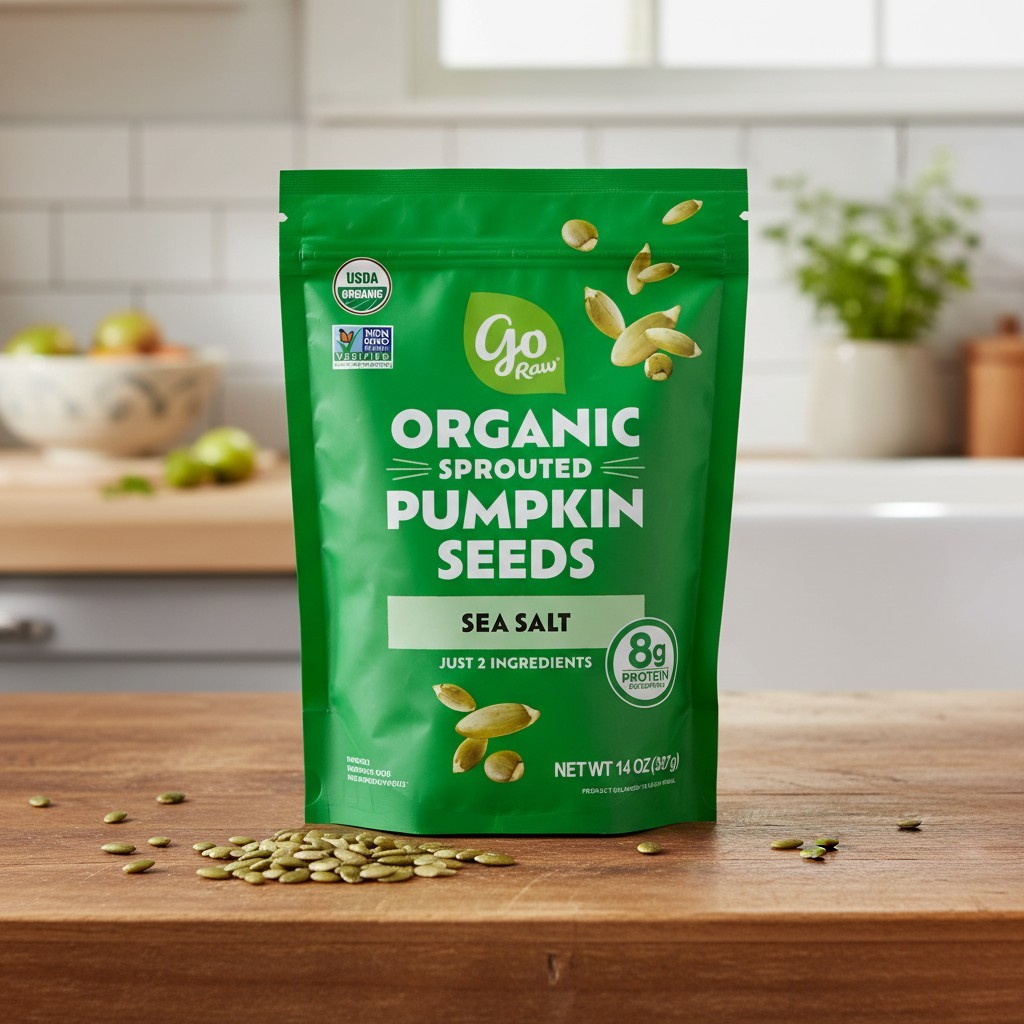 Organic Sprouted Pumpkin Seeds 14 Oz – Tomato Flavor, Nutritious Snack