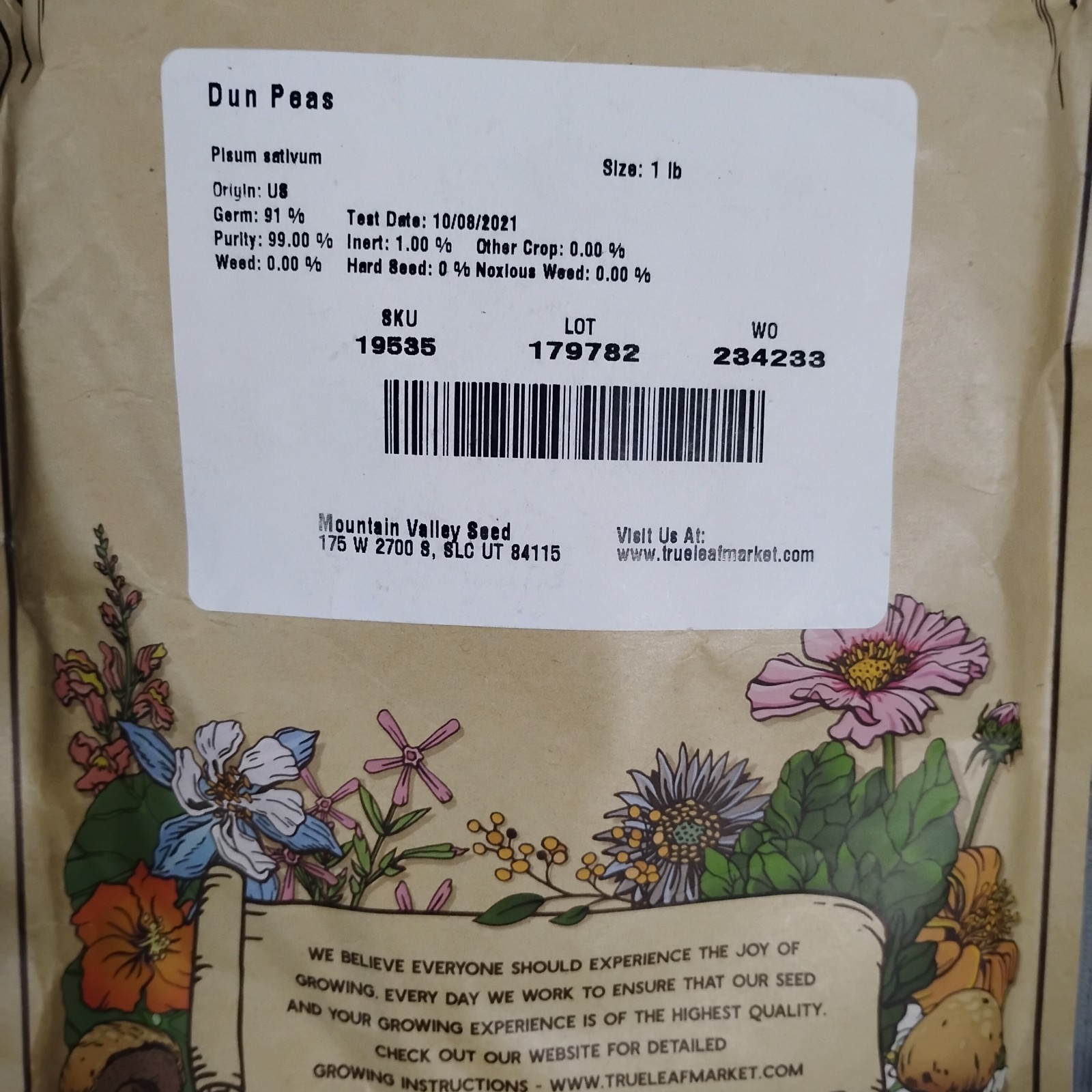 true leaf Seeds Microgreens Alfalfa Sprouts, Dun Peas Total3.5Lbs Test 2021