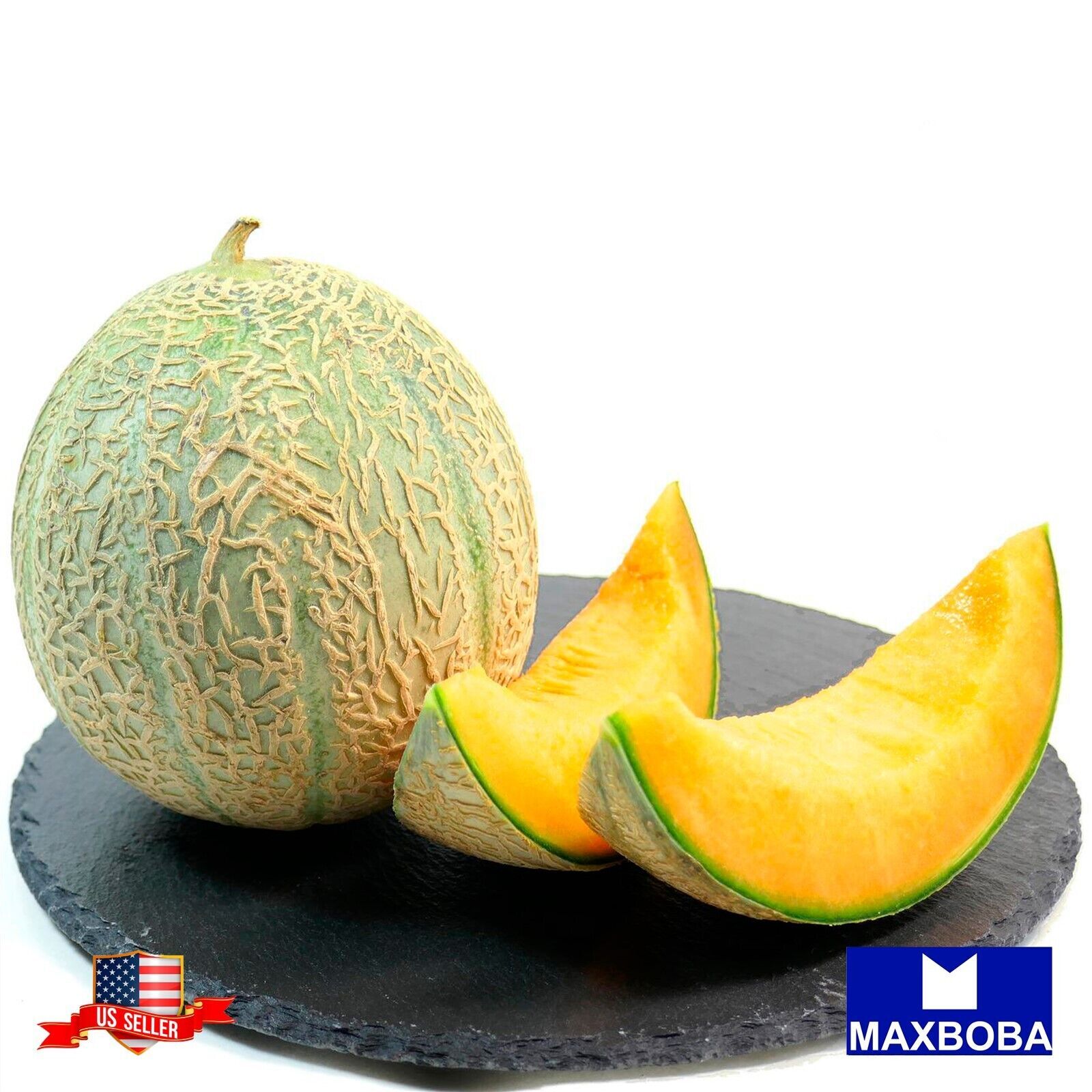 Fresh!! Melon Seeds – Cantaloupe – Hales Best Jumbo Non-GMO Heirloom Garden