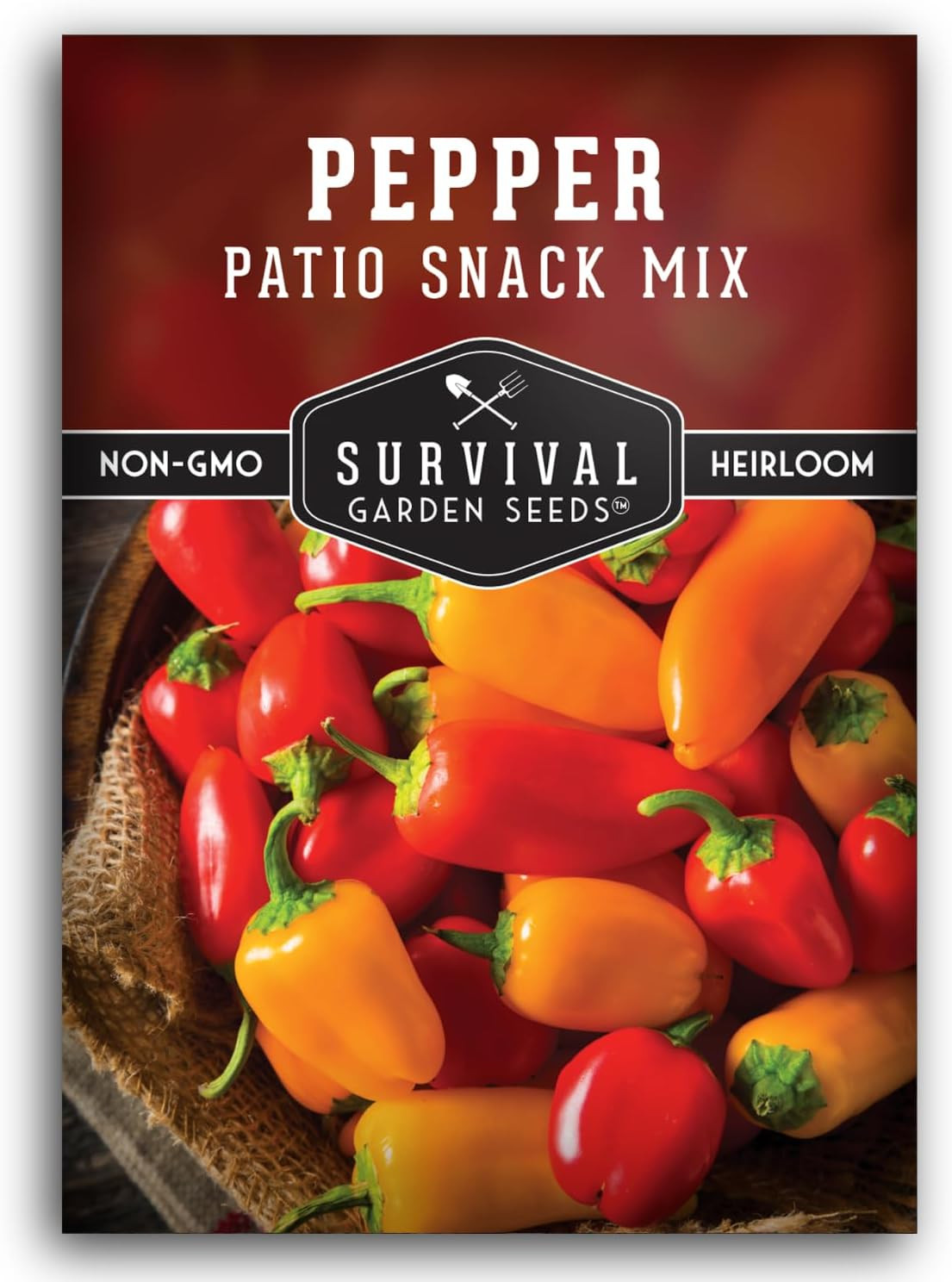 Mini Sweet Pepper Seeds for Planting – Heirloom Variety, Non-Gmo (1 Pack)