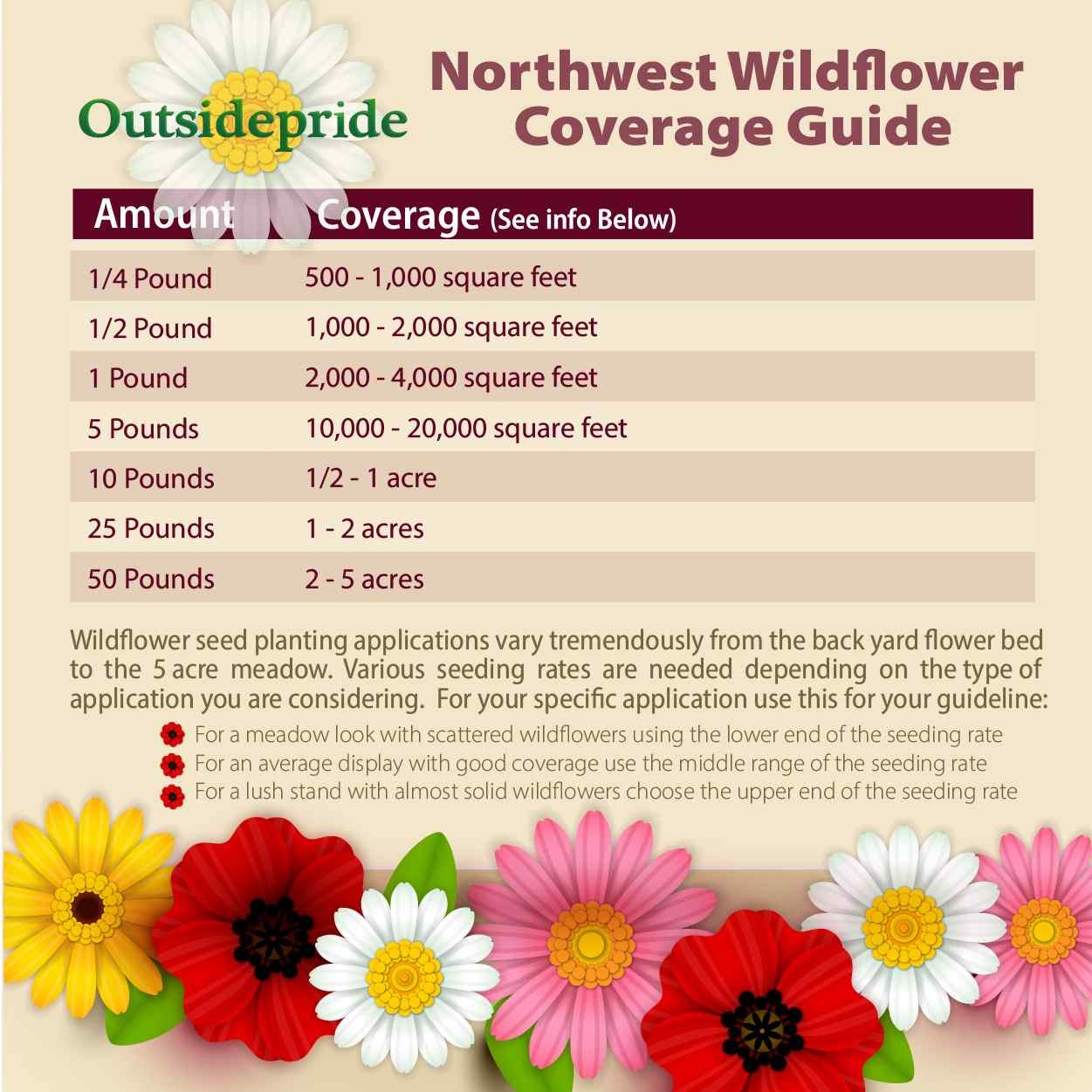 1 LB Pacific Northwest wildflower seed mix from Outsidepride.