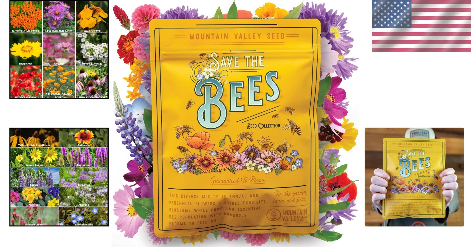 80,000+ Bulk Wildflower Seeds – Bee Friendly Non-GMO Mix for Vibrant Gardens
