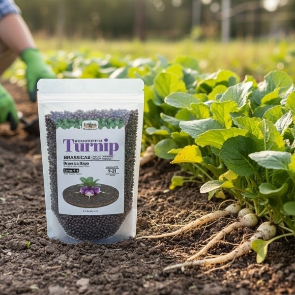 Old Cobblers Farm™ Wicked Tuff Turf Purple Top Turnip – Heirloom Garden Seeds