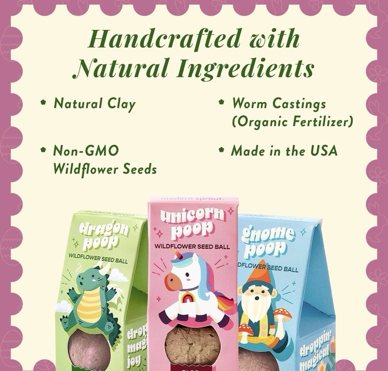Modern Sprout Wildflower Seed Ball Poop Pack Of 3