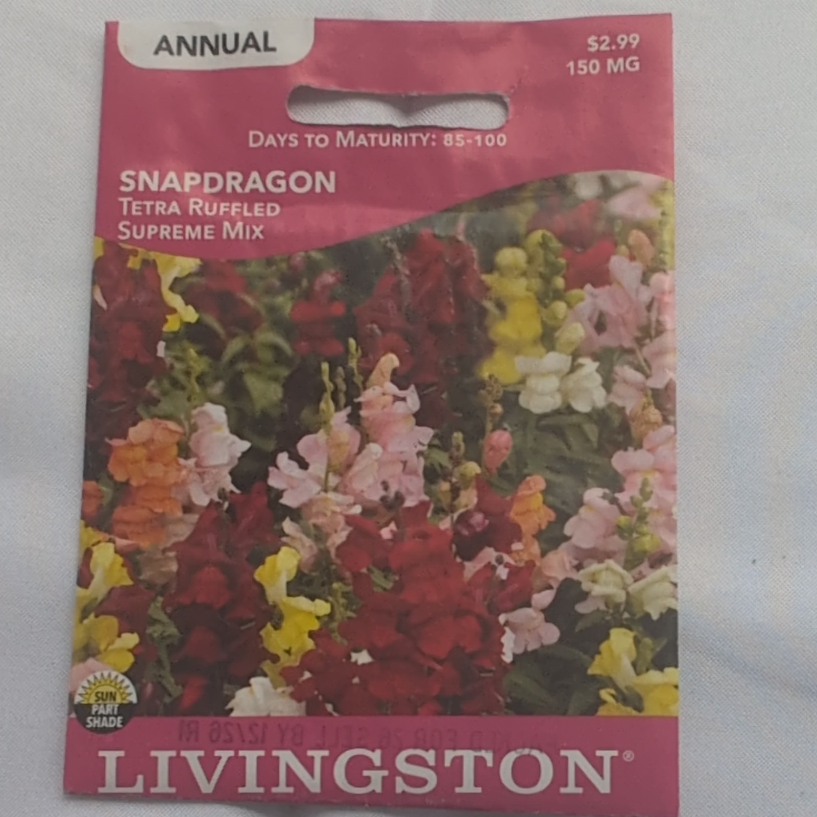 Livingston Snapdragon Tetra Ruffled Supreme Mix Annual Multicolor Seeds Y1420
