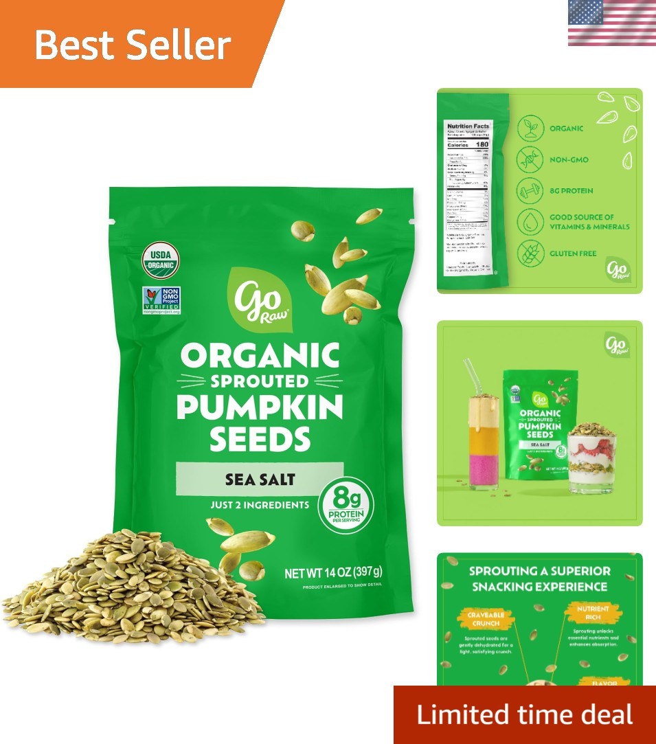 Organic 14 Oz Sprouted Pumpkin Seeds – A Tasty Alternative to Nuts