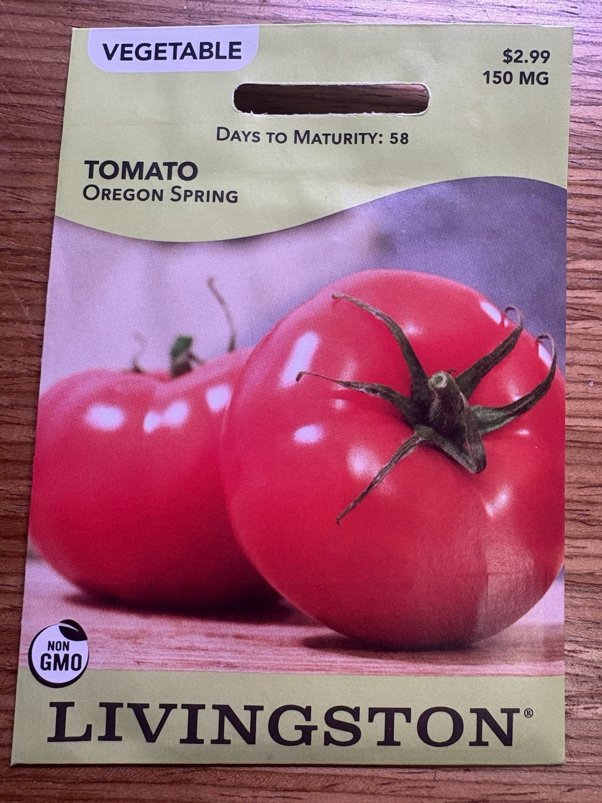 5 PACK BUNDLE Livingston Seed Company Tomato Oregon Spring Non-GMO Seeds