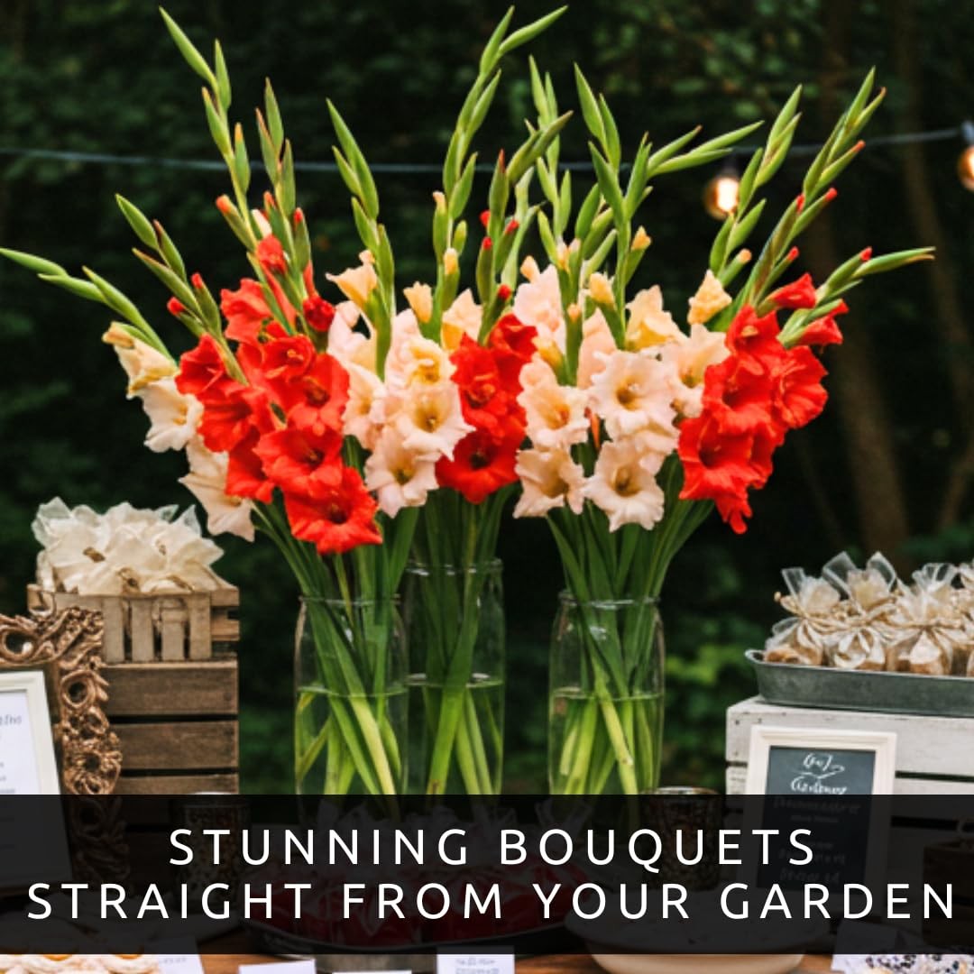 10 Gladiolus Bulbs, Mixed Colors – Sword Lily, Easy to Grow Perennial Garden …