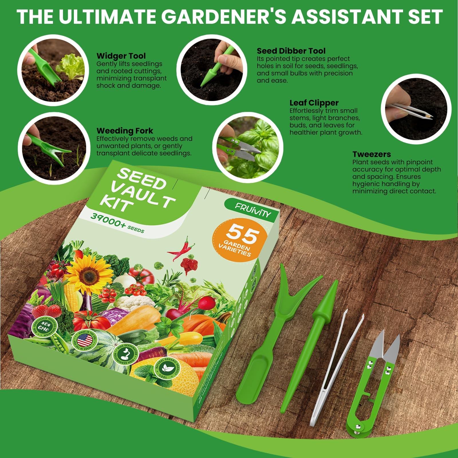 Vegetable Seeds 55 PCS Heirloom Non-GMO Garden Seeds for Outdoor Planting Gift