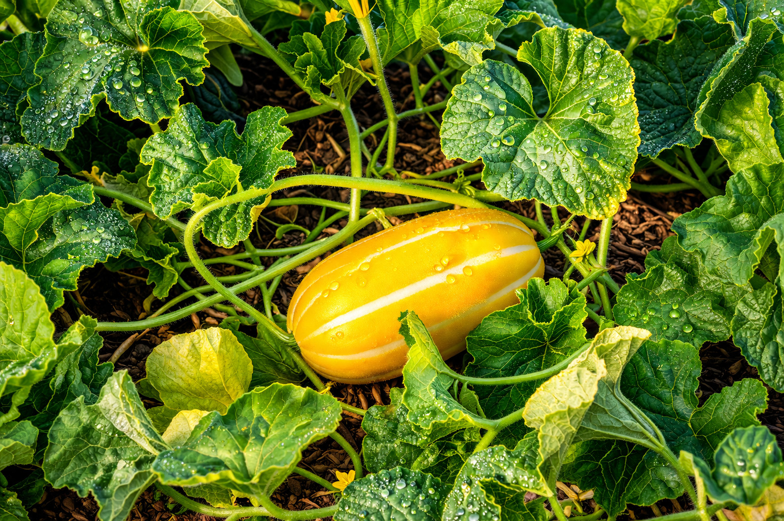 10 Hybrid Golden Giant Korean Melon Seeds- Unique- Chamoe-Sweet-Non GMO USA!