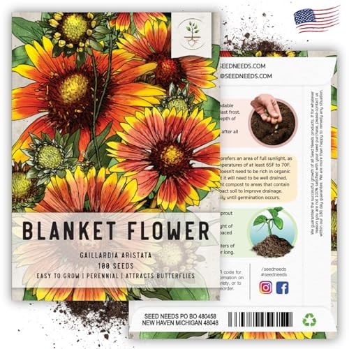 Blanket Flower Seeds for Planting – Heirloom & Open 5 Packs (500 Seeds)