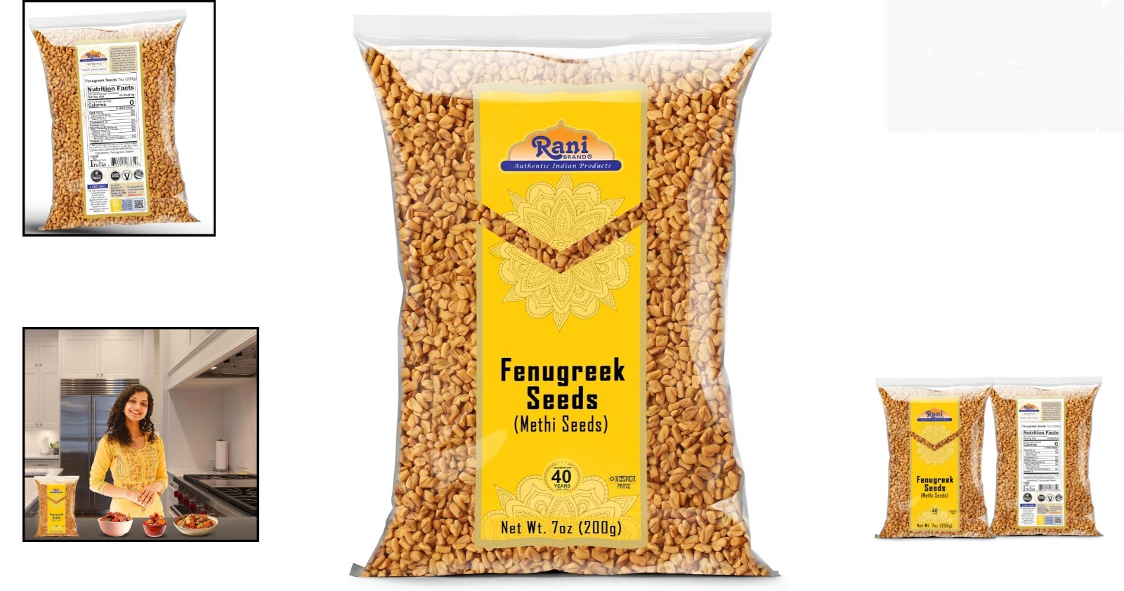 7oz Whole Fenugreek Seeds – , Non-GMO & Gluten-Friendly