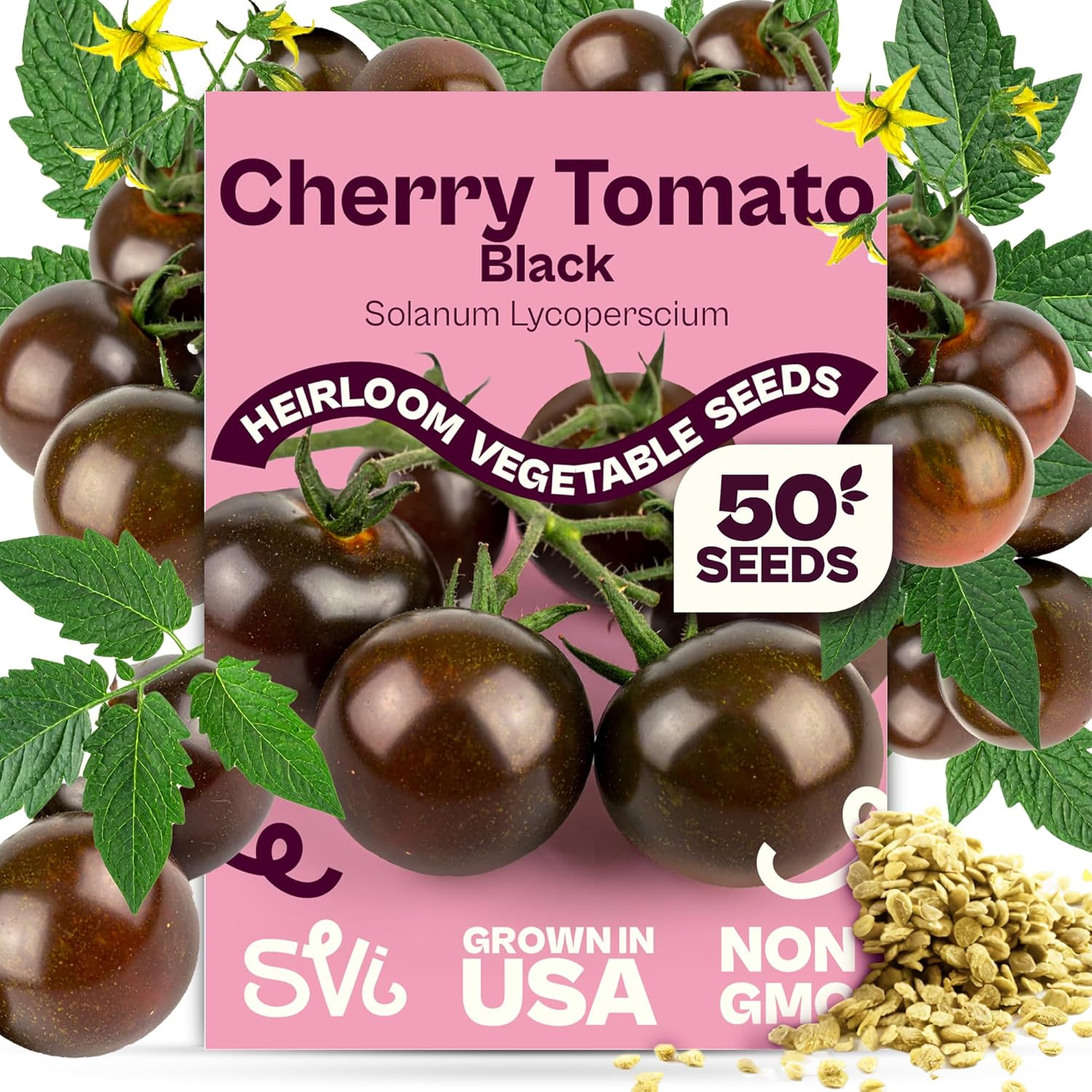 50 Black Cherry Tomato Seeds (Solanum Lycoperscium) – Black Cherry Tomatoes Seed
