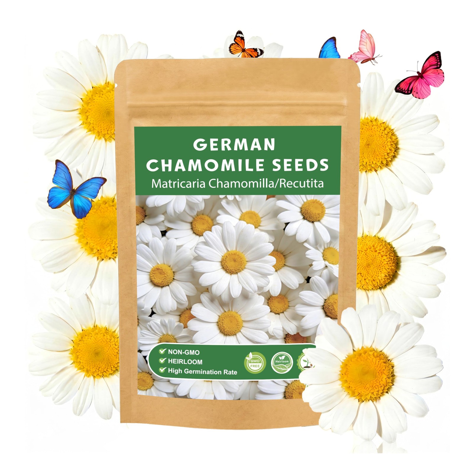 German Chamomile Seeds, 60,000+ Chamomile Flower Seeds Bulk for Planting Outd…